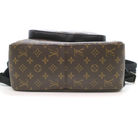 Louis Vuitton Josh Monogram Backpack Black Leather Macassar Brown - Picture 5 of 6
